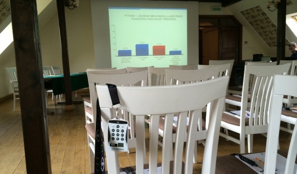 systemy do bezprzewodowego głosowania, obsługa konferencji