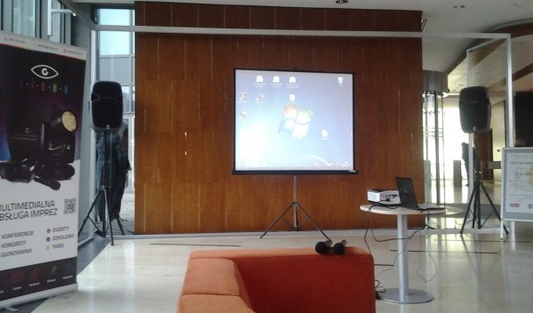 wynajem nagłośnienia, wynajem ekranów projekcyjnych