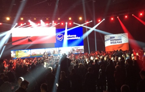 oświetlenie kongresów partii politycznych, realziacja wizji podczas kongresów dla partii politycznych