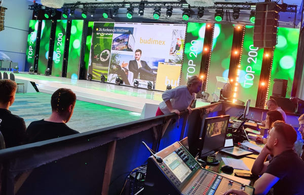 event, światło, ekrany, ekran diodowy, ekran rozsuwany