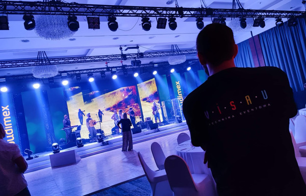 event, światło, ekrany, ekran diodowy, ekran rozsuwany