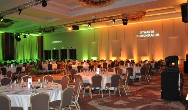 uroczyste gale, oświetlenie imprez